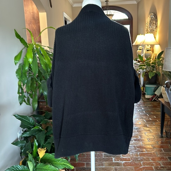 Talbots button front dolmen sleeve 100% cotton sweater szMP - Picture 5 of 8